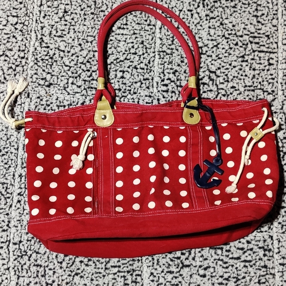 Polka Dot and anchor bag - Picture 1 of 8